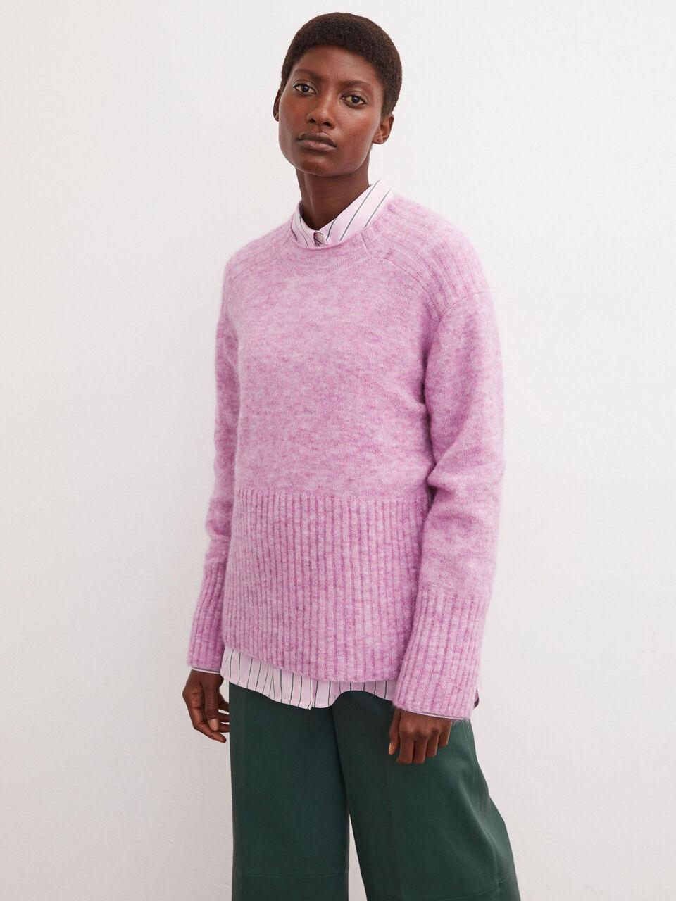 Aucuba Wool-Blend Sweater Rose Pink | By Malene Birger >